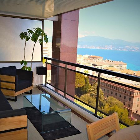 Grand T2 Standing Ajaccio Proche Centre Et Plages Vue Panoramique Parking Prive Bagian luar foto