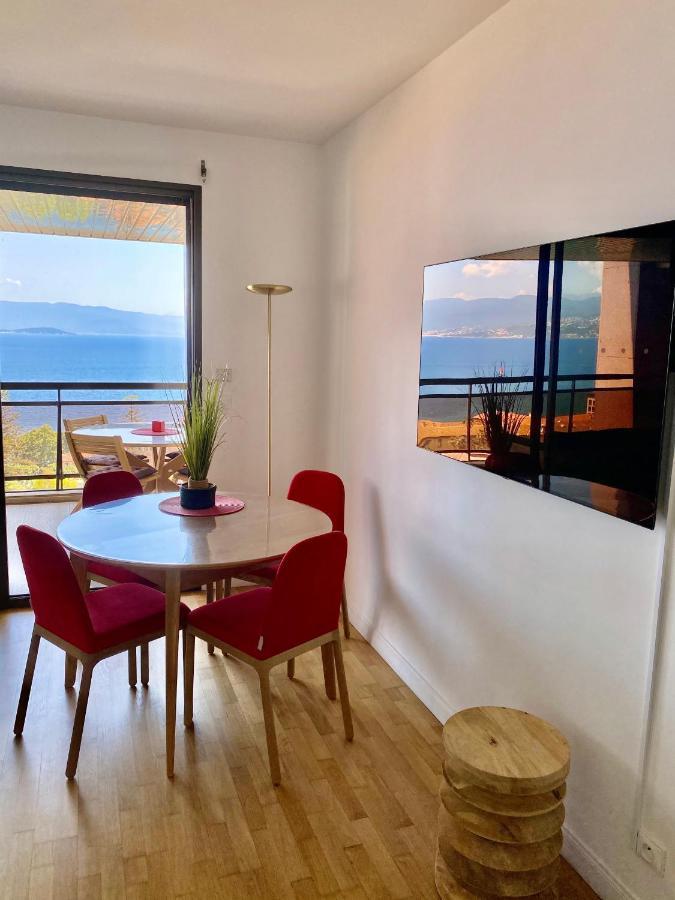 Grand T2 Standing Ajaccio Proche Centre Et Plages Vue Panoramique Parking Prive Bagian luar foto