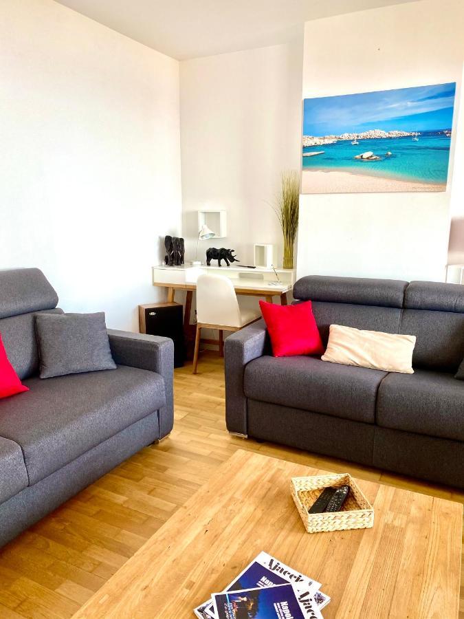 Grand T2 Standing Ajaccio Proche Centre Et Plages Vue Panoramique Parking Prive Bagian luar foto
