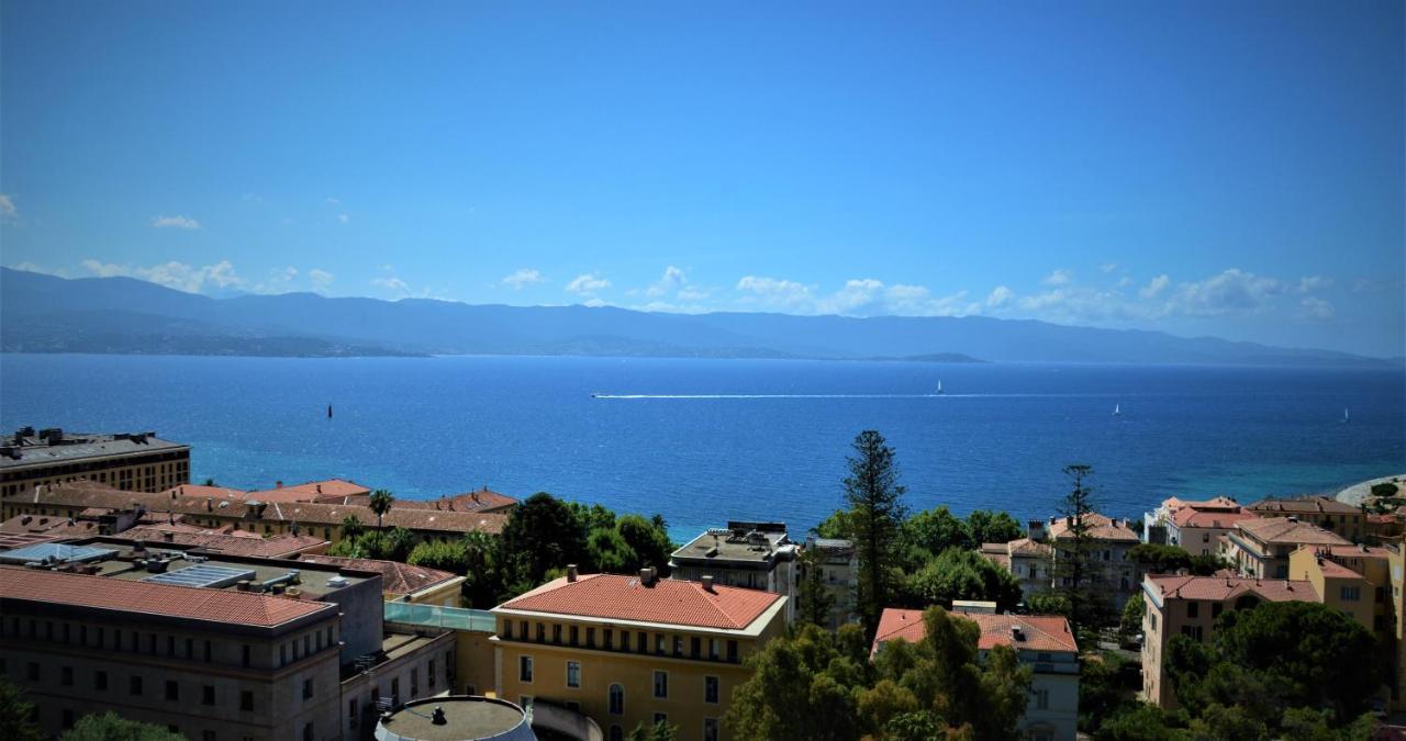 Grand T2 Standing Ajaccio Proche Centre Et Plages Vue Panoramique Parking Prive Bagian luar foto