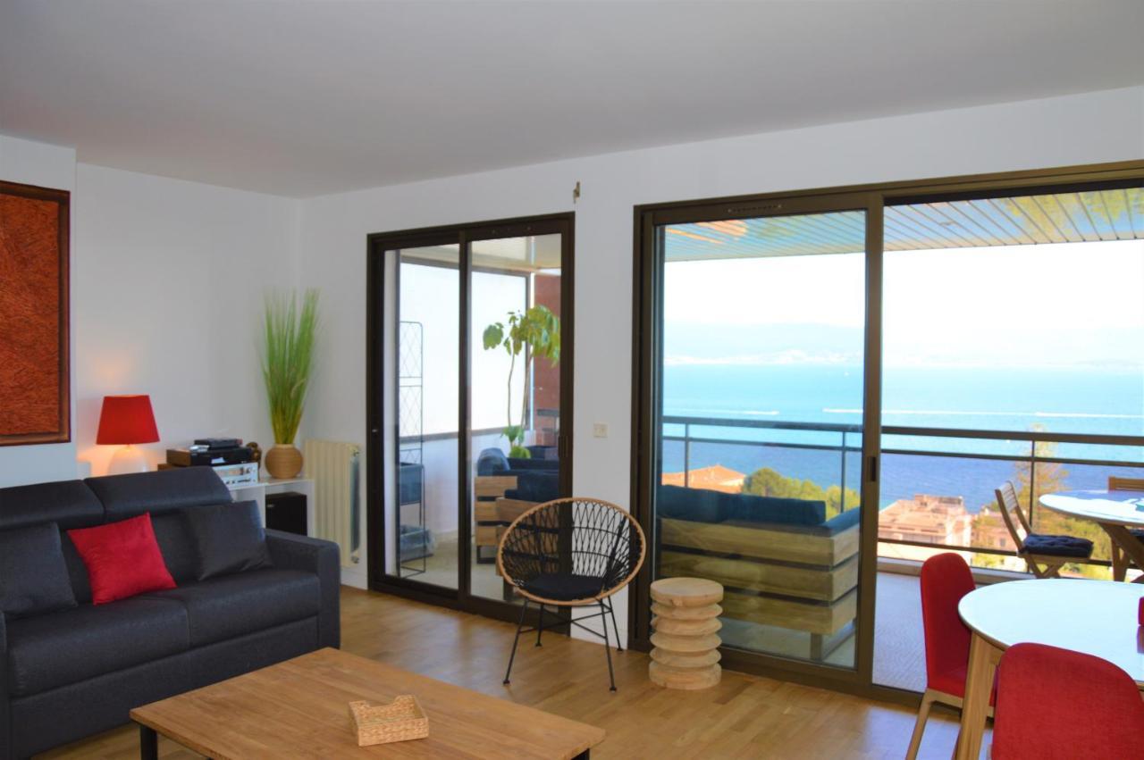 Grand T2 Standing Ajaccio Proche Centre Et Plages Vue Panoramique Parking Prive Bagian luar foto