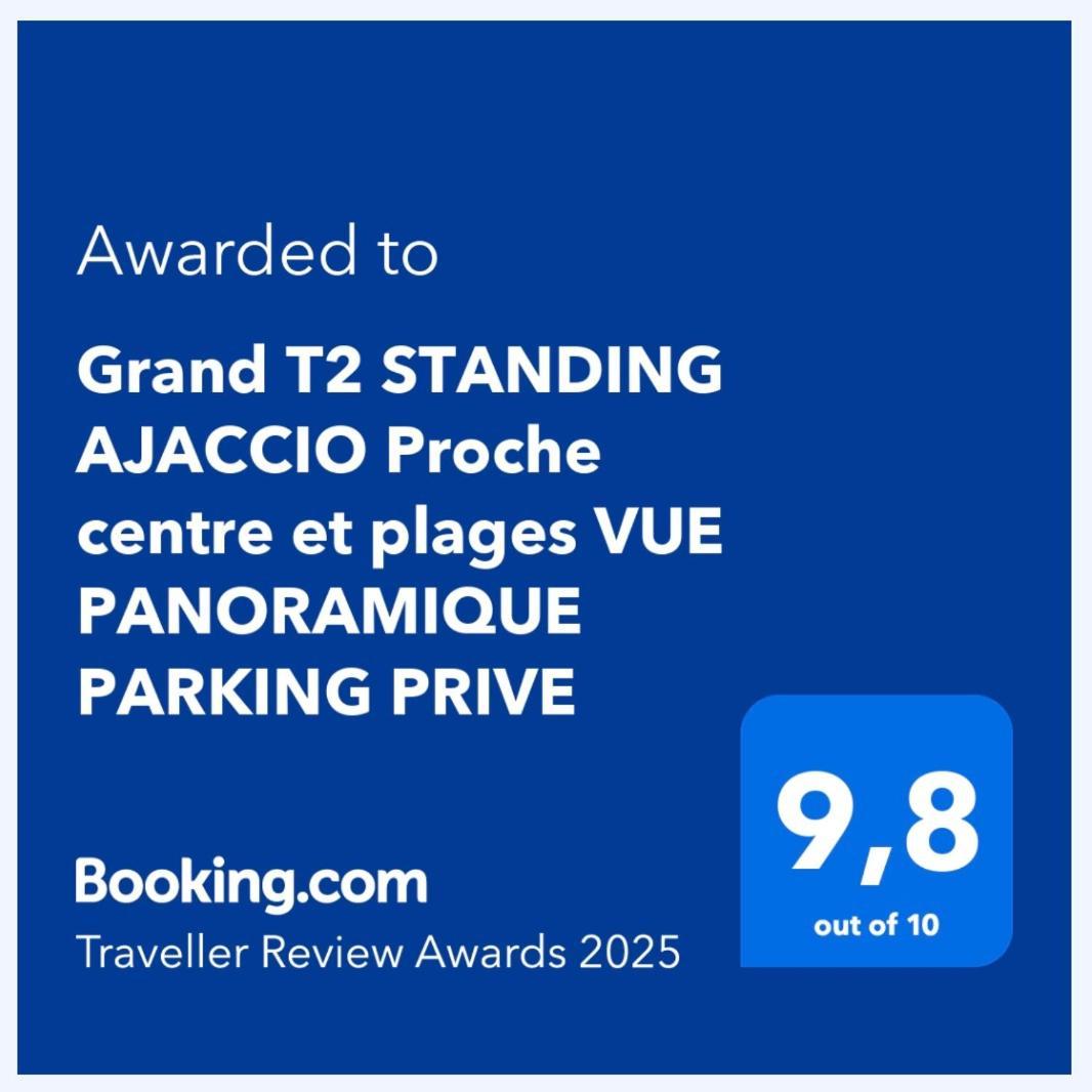 Grand T2 Standing Ajaccio Proche Centre Et Plages Vue Panoramique Parking Prive Bagian luar foto