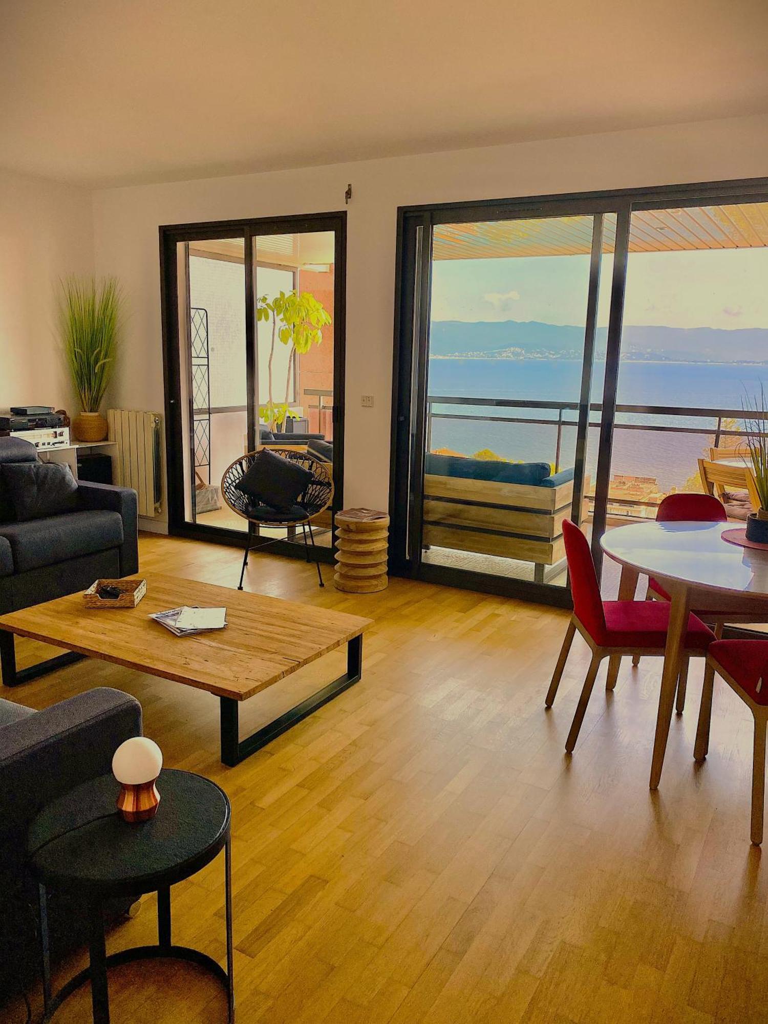 Grand T2 Standing Ajaccio Proche Centre Et Plages Vue Panoramique Parking Prive Bagian luar foto
