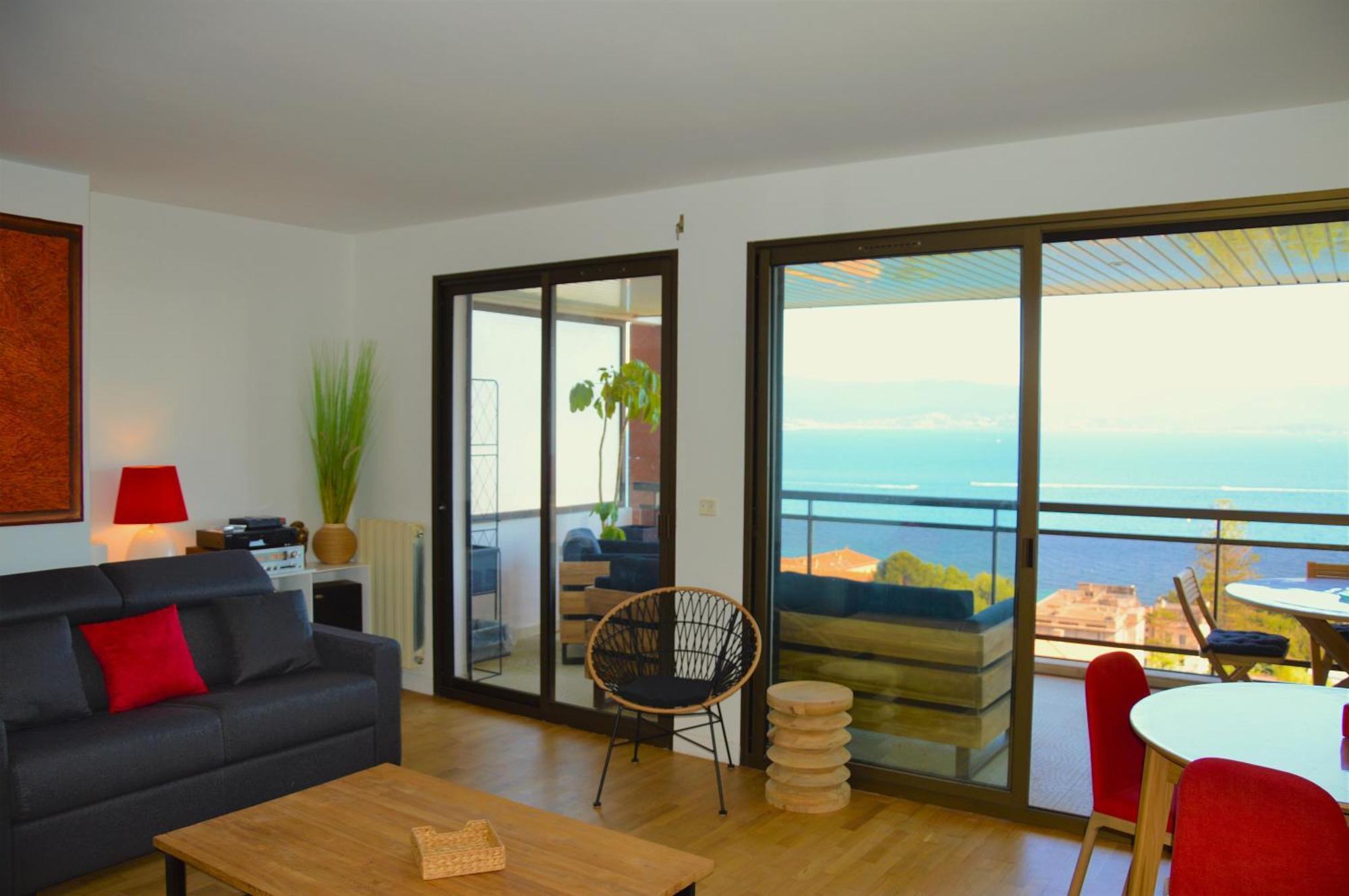 Grand T2 Standing Ajaccio Proche Centre Et Plages Vue Panoramique Parking Prive Bagian luar foto